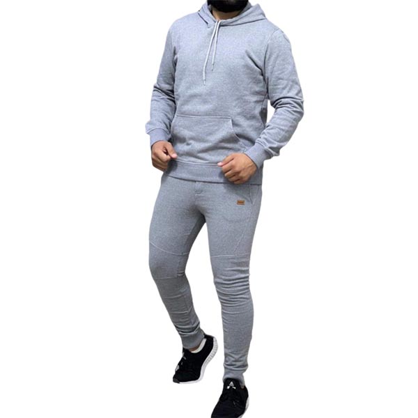 Ensemble jogging homme sweat à capuche et pantalon gris - Vente  Électroménager Tunisie Livraison 48H